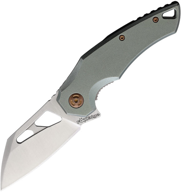 Fox Edge Atrax Pocket Knife Linerlock Gray Aluminum Folding 8Cr13MoV Blade 028