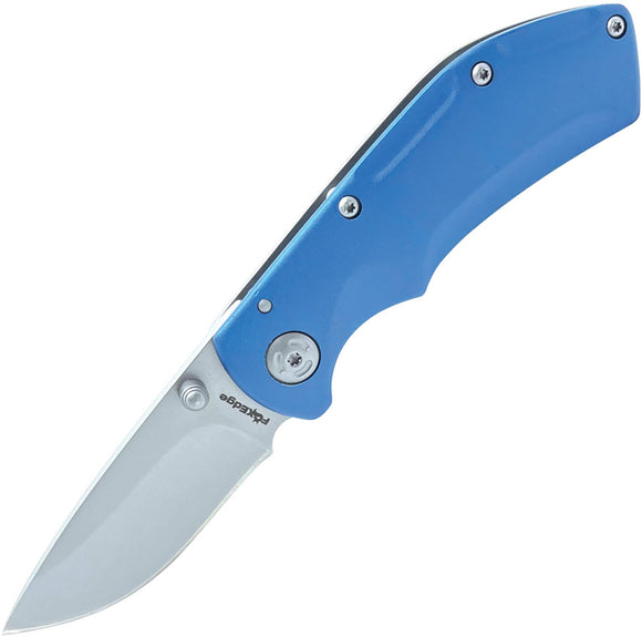 Fox Edge Pop Smoke Framelock Blue Aluminum Handle 8Cr13MoV Folding Pocket Knife 042