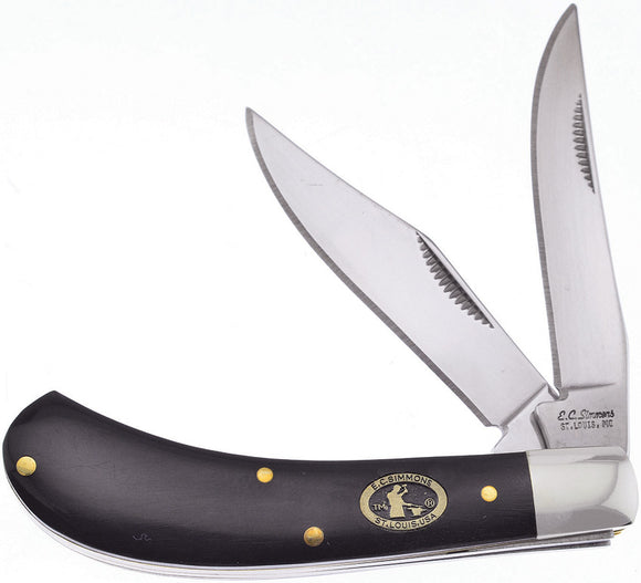 Frost Cutlery Saddlehorn Folding Pocket Knife Buffalo Horn Stainless S528CBH