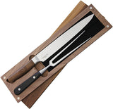 Ferrum Reserve 2pc Fixed Steel Carving Knife & Stainless Fork Kitchen Set ER0200