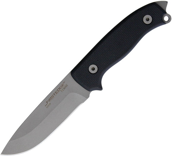 FirstEdge Tactical Skinner G10 Handle Fixed Bead Blast Knife w/ Sheath K6050BBB