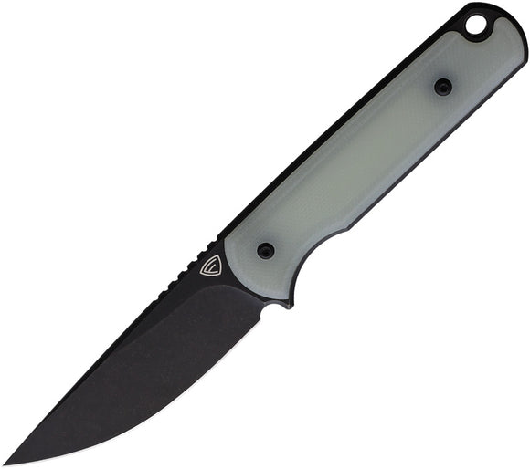Ferrum Forge Knife Works Lackey Jade G10 D2 Steel Fixed Blade Knife 001NATBLK