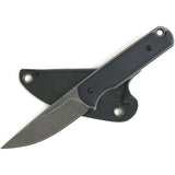 Ferrum Forge Knife Works Lackey Black G10 Fixed Blade Knife w/ Kydex Sheath 001