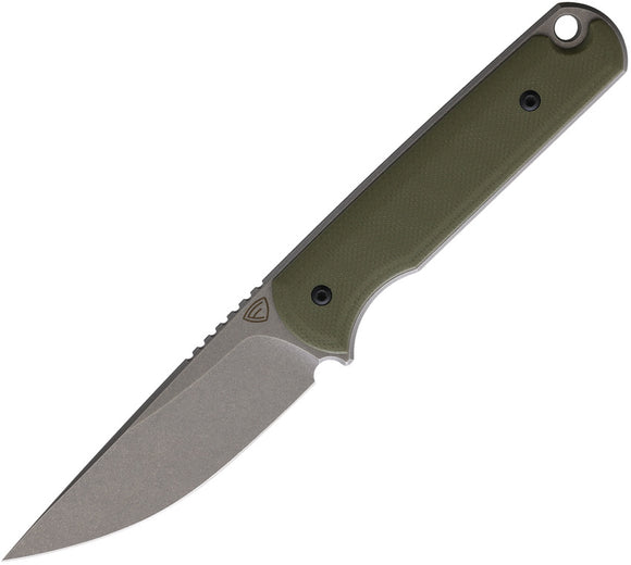 Ferrum Forge Lackey G10 Green Fixed Blade Knife + Sheath 0029cr