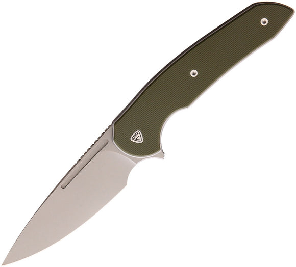 Ferrum Forge Knife Works Stinger Linerlock Green Folding Knife 005g