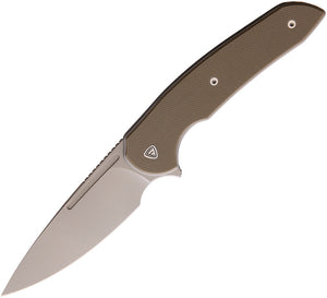 Ferrum Forge Knife Works Stinger Linerlock Tan Folding Knife 005t  -On Sale