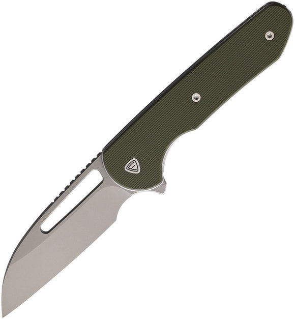 Ferrum Forge Knife Works Prolix Linerlock Green Folding Knife 006g