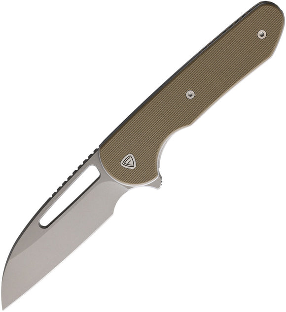 Ferrum Forge Knife Works Prolix Linerlock Tan Folding Knife 006t