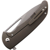 Ferrum Forge Archbishop 3.0 Pocket Knife Bronze Titanium Folding 20CV Blade 007Z