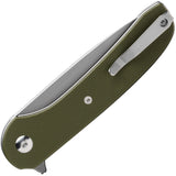 Ferrum Forge GENT 2.0 Stonewashed G10 Green Liner lock Folding Knife 009g