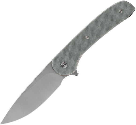 Ferrum Forge GENT 2.0 Stonewashed G10 Grey Liner lock Folding Knife 009y