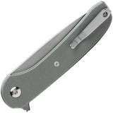 Ferrum Forge GENT 2.0 Stonewashed G10 Grey Liner lock Folding Knife 009y