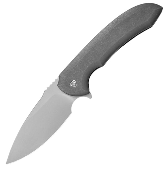 Ferrum Forge Knife Works Allurus Pocket Knife Gray Titanium Foldng 20CV 011SW
