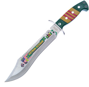 Frost Cutlery Vietnam Vet Bowie Multi-Color Handle Stainless Steel Knife C50V
