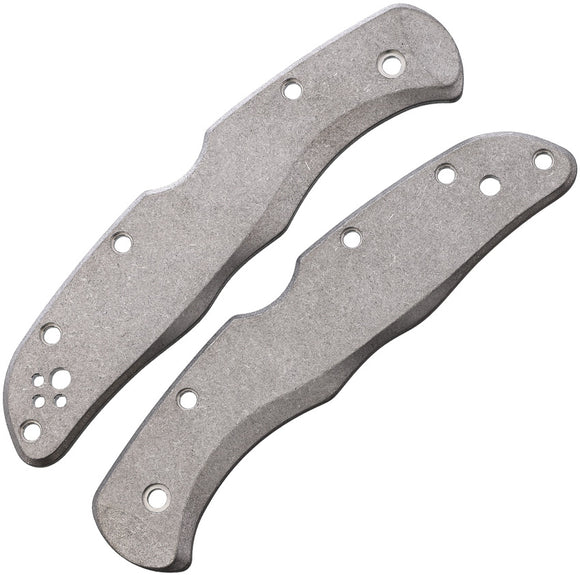 Flytanium Spyderco Classic Endura Gray Titanium Knife Handle Scales 1183