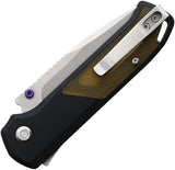 Flytanium Arcade Shark-Lock Black & Tan Folding S35VN Pocket Knife 1251