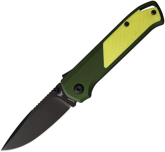 Flytanium Arcade Shark-Lock Green Aluminum & Yellow G10 Folding S35VN Knife 1254