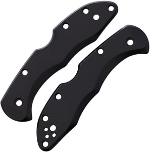 Flytanium Spyderco Delica Black Titanium Knife Handle Scales 589BK