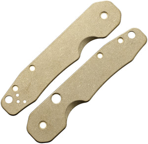 Flytanium Spyderco Smock Brass Scales 740