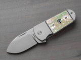 Finch Buffalo Tooth Mother of Pearl 154cm Folding Knife bt700