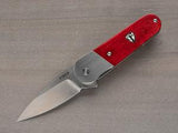 Finch Knife Co Cherry Bomb Framelock Fire Red Bone Folding 154CM Knife 351