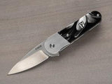 Finch Knife Co Cherry Bomb Framelock Smoke Black/White Folding 154CM Knife 501