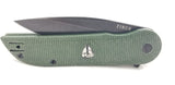 Finch Knife Co Devil's Finger Sequoia Green Folding 154cm Knife 403