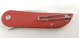 Finch Knife Co Devil's Finger Canyon Red Folding 154cm Knife 404