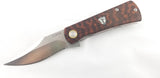 Finch Co Knife Brown Snakewood Drifter Folding 154cm Pocket Knife dt202