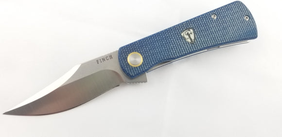 Finch Knife Co Blue Sapphire Drifter Folding 154cm Pocket Knife dt407