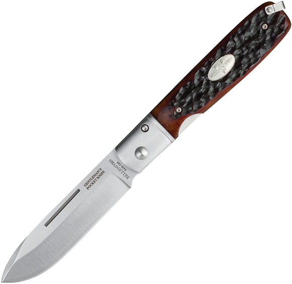 Fallkniven Gentlemans Linerlock Bone Jigged Bone Cobalt Steel Folding Pocket Knife GPJB