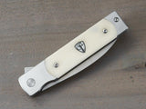 Finch Holliday White Smooth Bone Folding Pocket Knife hl350