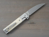 Finch Holliday White Smooth Bone Folding Pocket Knife hl350