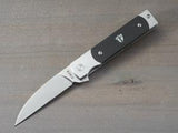 Finch Holliday Black Linen Micarta Folding Knife hl402