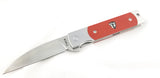 Finch Knife Holliday Canyon Red Micarta 154cm Linerlock Folding Knife hl404