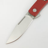 Finch Hatfield Linerlock Canyon Red Micarta Folding 154CM Pocket Knife HT404