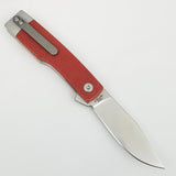 Finch Hatfield Linerlock Canyon Red Micarta Folding 154CM Pocket Knife HT404