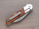 Finch Reciprocity Mkuruti Wood 154cm Framelock Folding Pocket Knife 203
