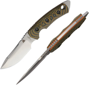 Fobos Knives Camo Tier 1 Mini Orange Liner Fixed Blade Knife 020