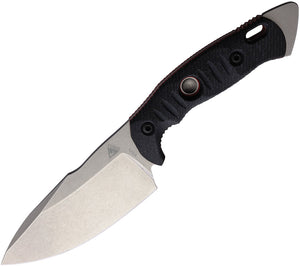 Fobos Knives Alaris Blk/Red Micarta Carbon Steel Fixed Blade Knife w/Sheath 034