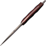Fobos Knives Alaris Blk/Red Micarta Carbon Steel Fixed Blade Knife w/Sheath 034
