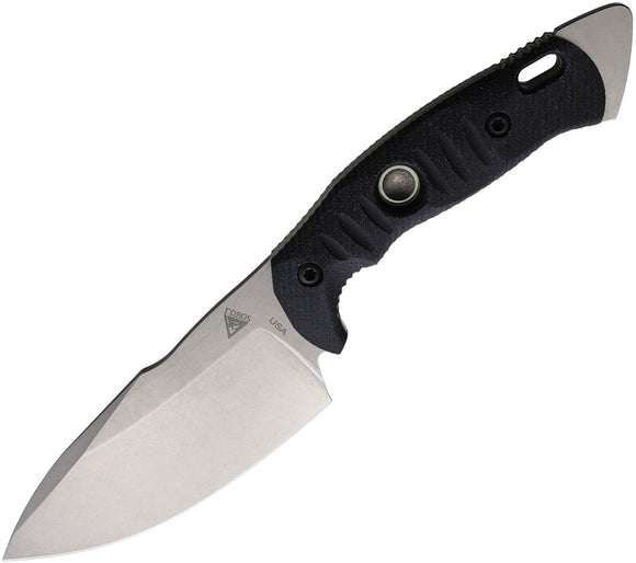 Fobos Knives Alaris Black Micarta Carbon Steel Fixed Blade Knife w/ Sheath 036