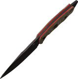 Fobos Knives Alaris Grn/Red Micarta Carbon Steel Fixed Blade Knife w/Sheath 039