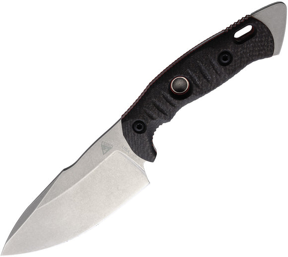 Fobos Knives Alaris Black Carbon Fiber Carbon Steel Fixed Blade Knife 048