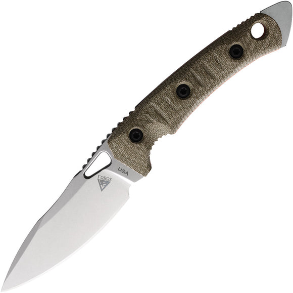 Fobos Knives Cacula OD Green Micarta S35VN Stainless Steel Fixed Blade Knife 050