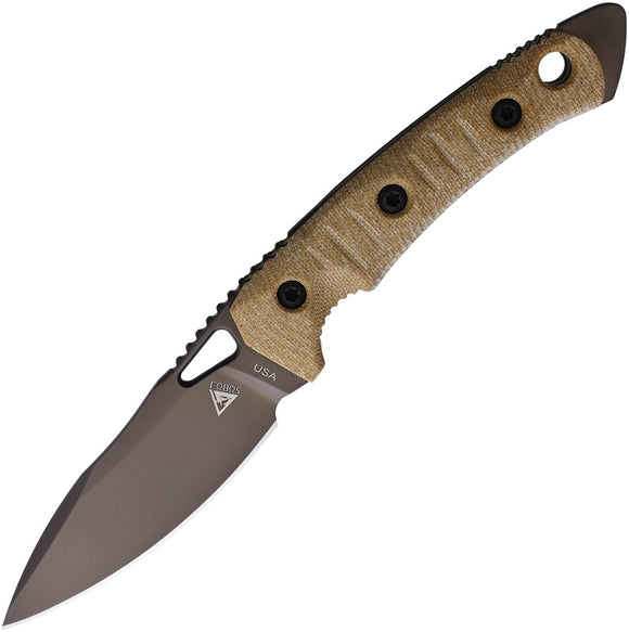 Fobos Knives Cacula Natural Micarta S35VN Stainless Steel Fixed Blade Knife 061