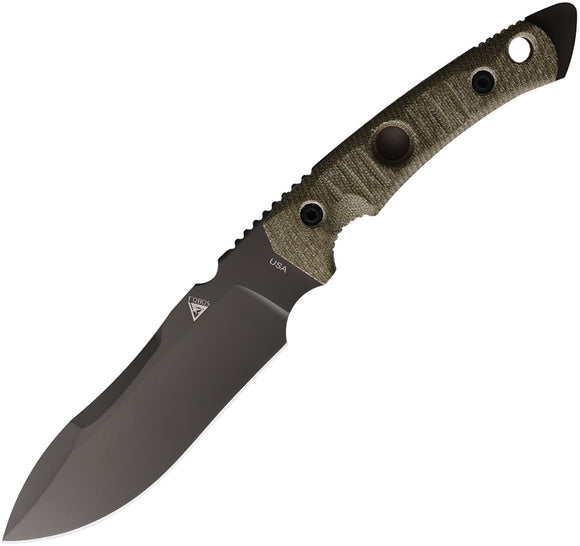Fobos Knives Tier1-BC Green Micarta Stainless Steel Fixed Blade Knife 071