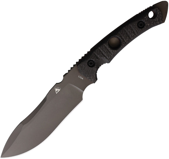 Fobos Knives Tier1-BC Black Carbon Fiber Stainless Steel Fixed Blade Knife 074