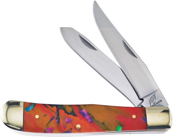Frost Cutlery Trapper Multi Color Handle Stainless 2 Blade Collecter Knife 108MC