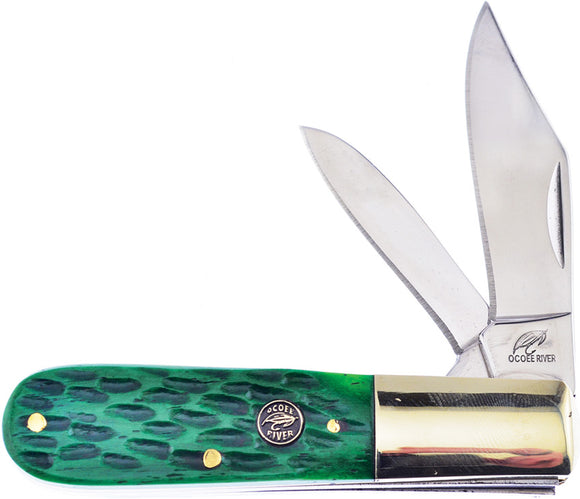 Frost Cutlery Barlow Dark Green Pick Bone Folding Stainless Pocket Knife OC163DGPB